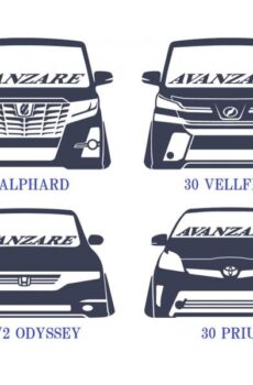 AVANZAREオリジナルステッカー 車高短シルエット AVANZAREロゴ入り【アヴァンツァーレ】